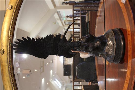 Large Japanese bronze model of an eagle, 19th century restorations(-)